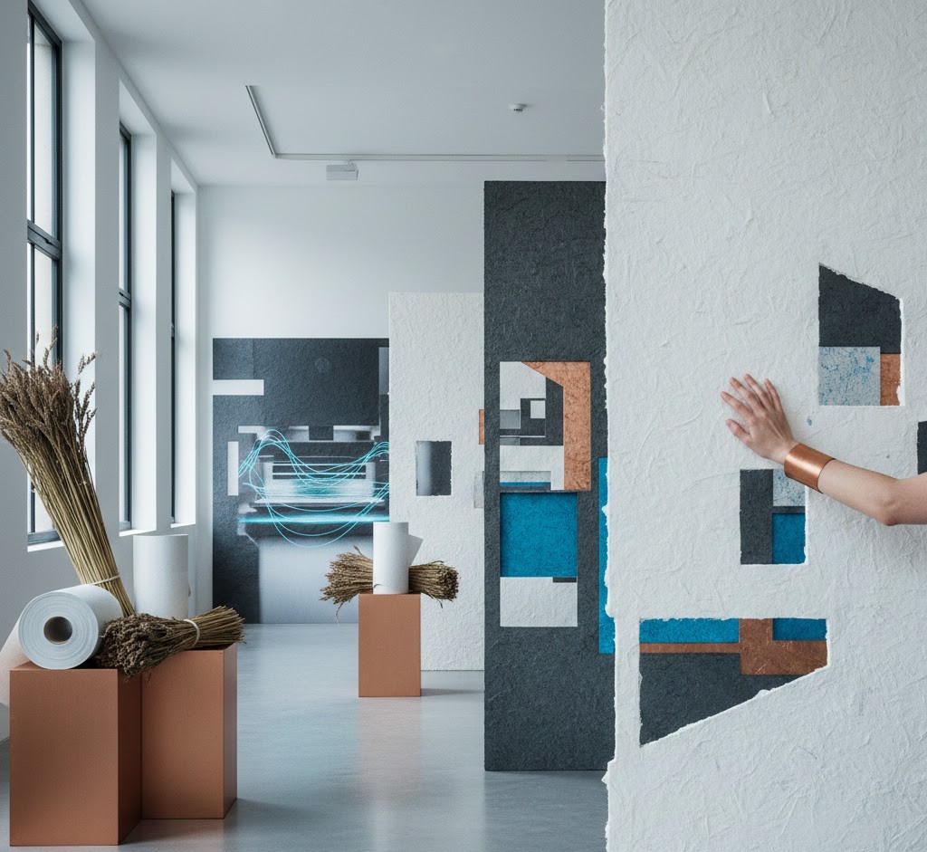 Sustainable paper materials for wall panels